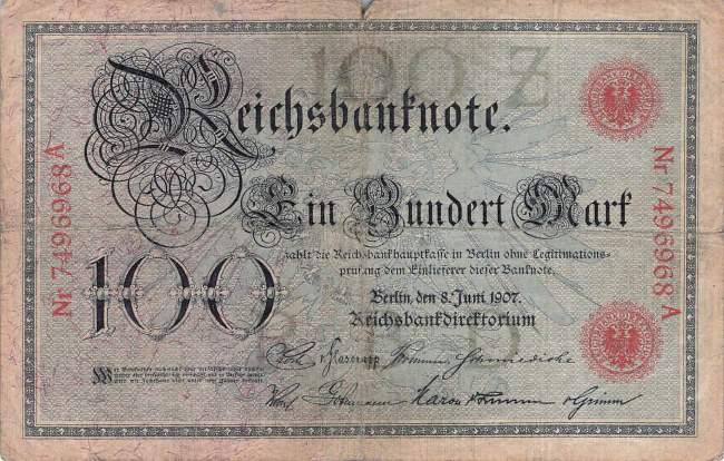 100 Mark 1907 ro.30 Z/A
